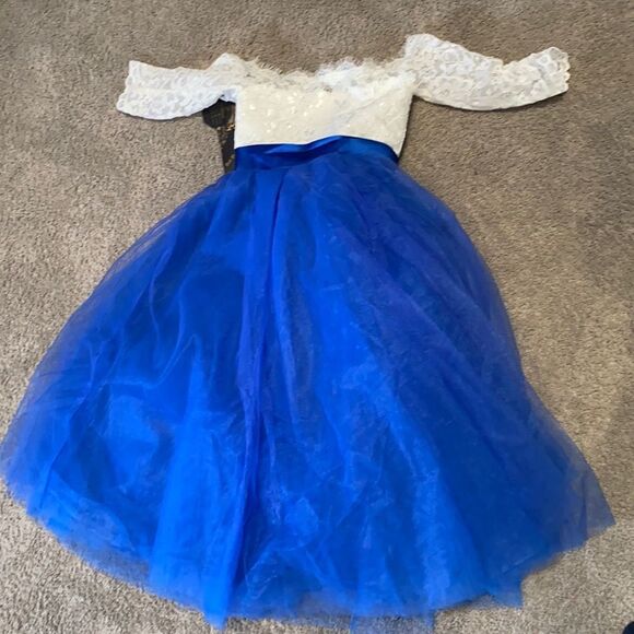 Girls Formal Dress Off the Shoulder Corset Back Size 4-5Y NWT - Picture 1 of 10